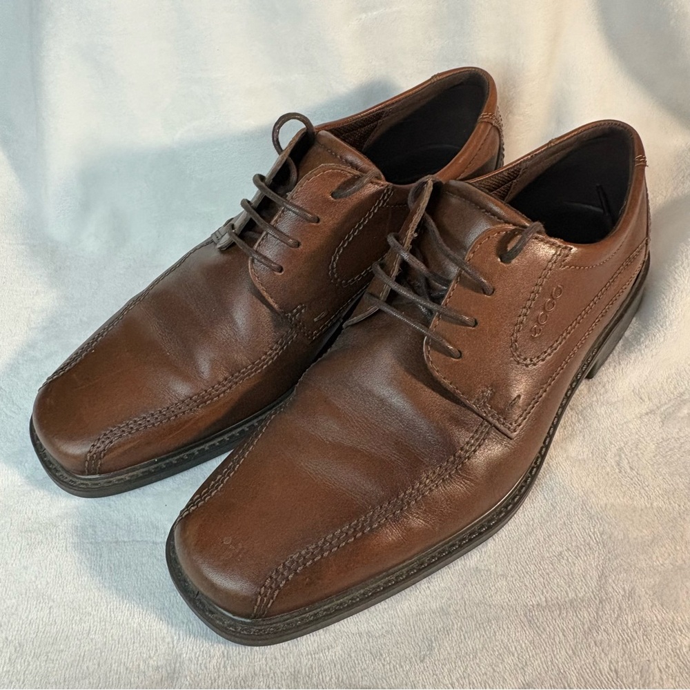 Ecco New Jersey brown leather lace up oxford